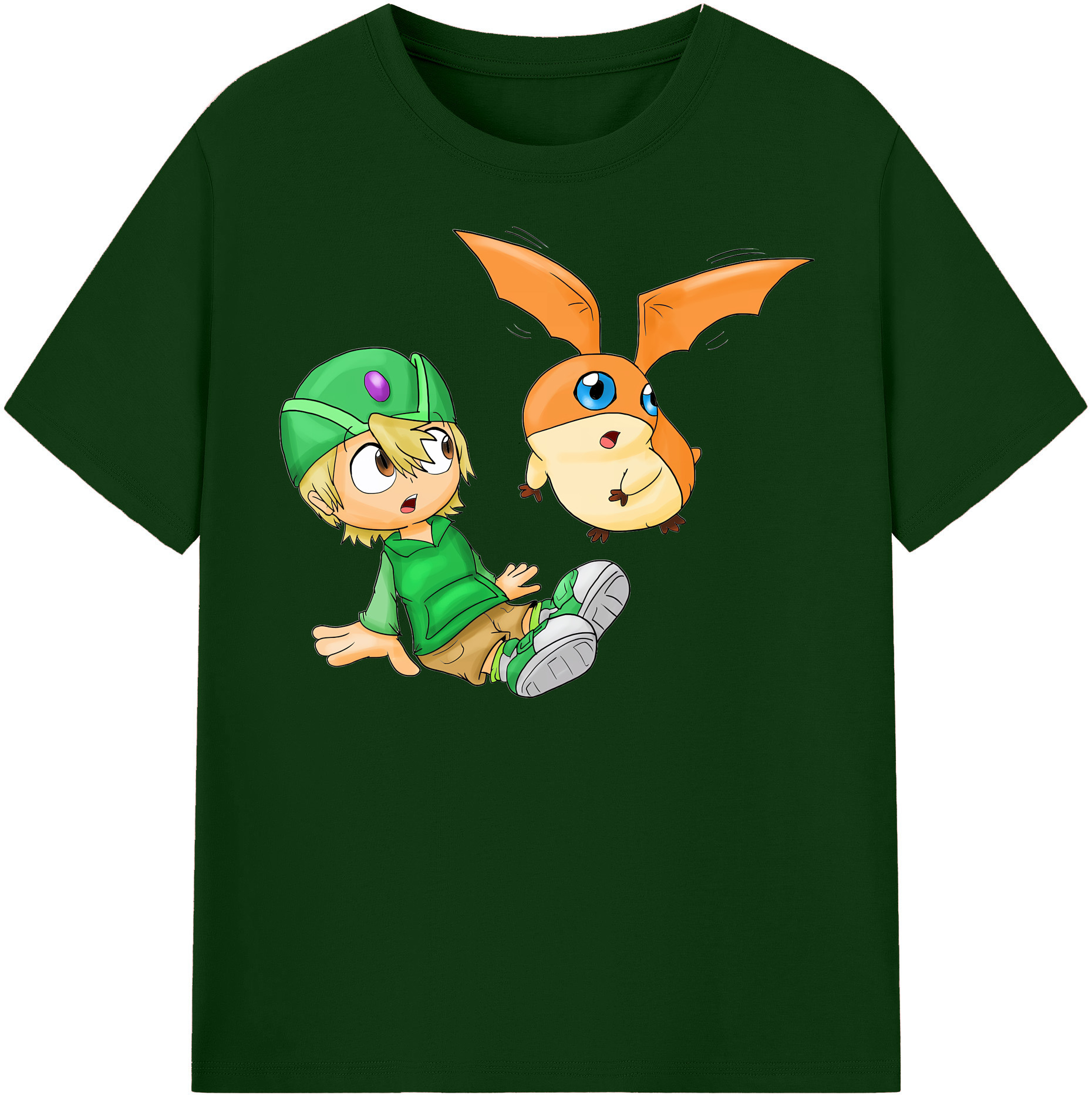 （画像用） Digimon デジタルモンスター/デジモン 綿100％半袖Tシャツ（フロントプリント）